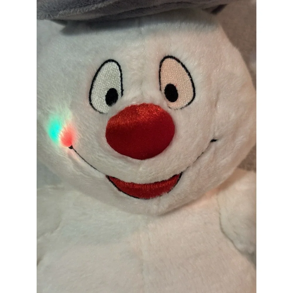 Build a Bear Frosty the Snowman Christmas Cheeks Lights Sound Plush Stuffed